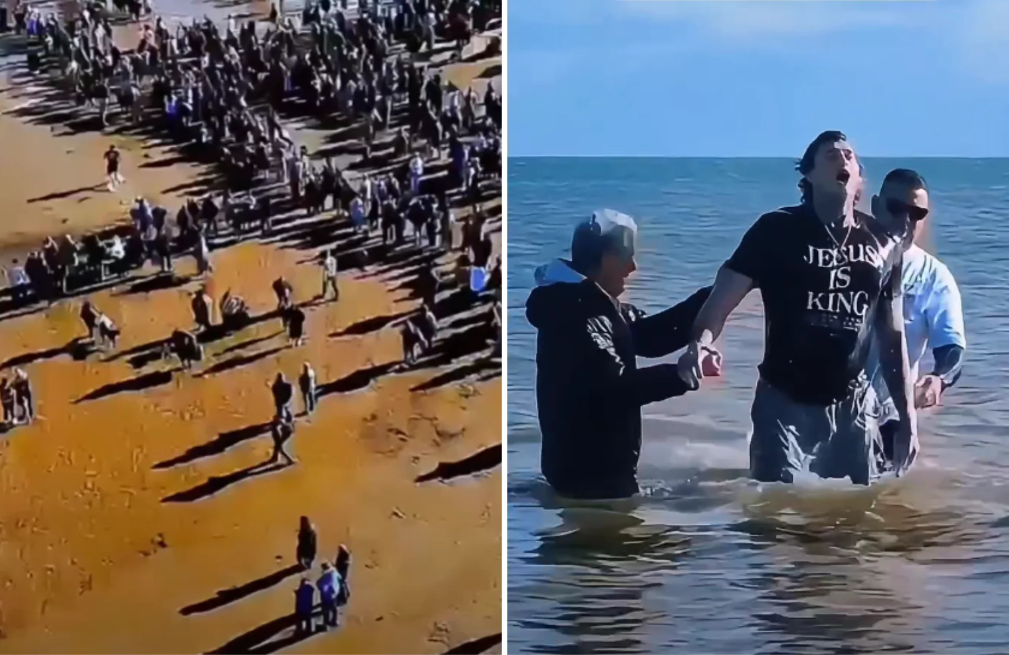 550 pessoas são batizadas em praia da Inglaterra: “As pessoas estão vindo a Jesus”